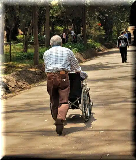 Wheelchairs are a great way to help someone with limited mobility remain active in their community, but skill is required to handle a wheelchair safely. Photo by conejoaureo via Morguefile.com