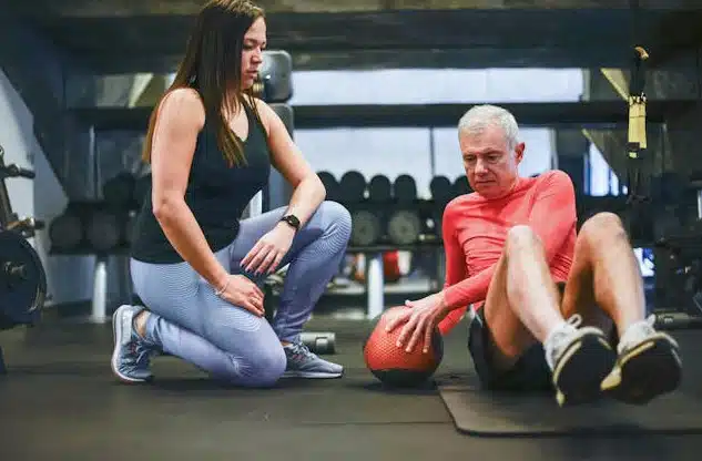 Physical therapy session