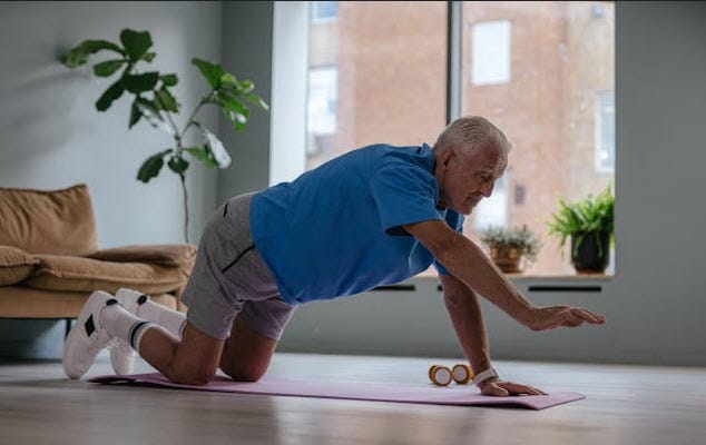 Man doing yoga