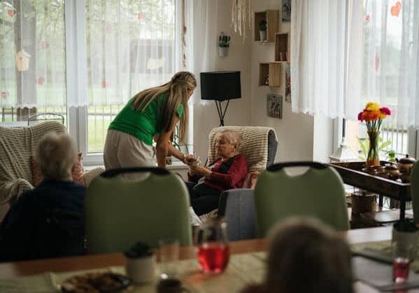 Caring for an elderly man